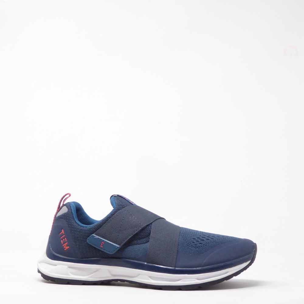 TIEM Womens Slipstream Cycling Shoes Blue Slip On Cross Strap 8.5